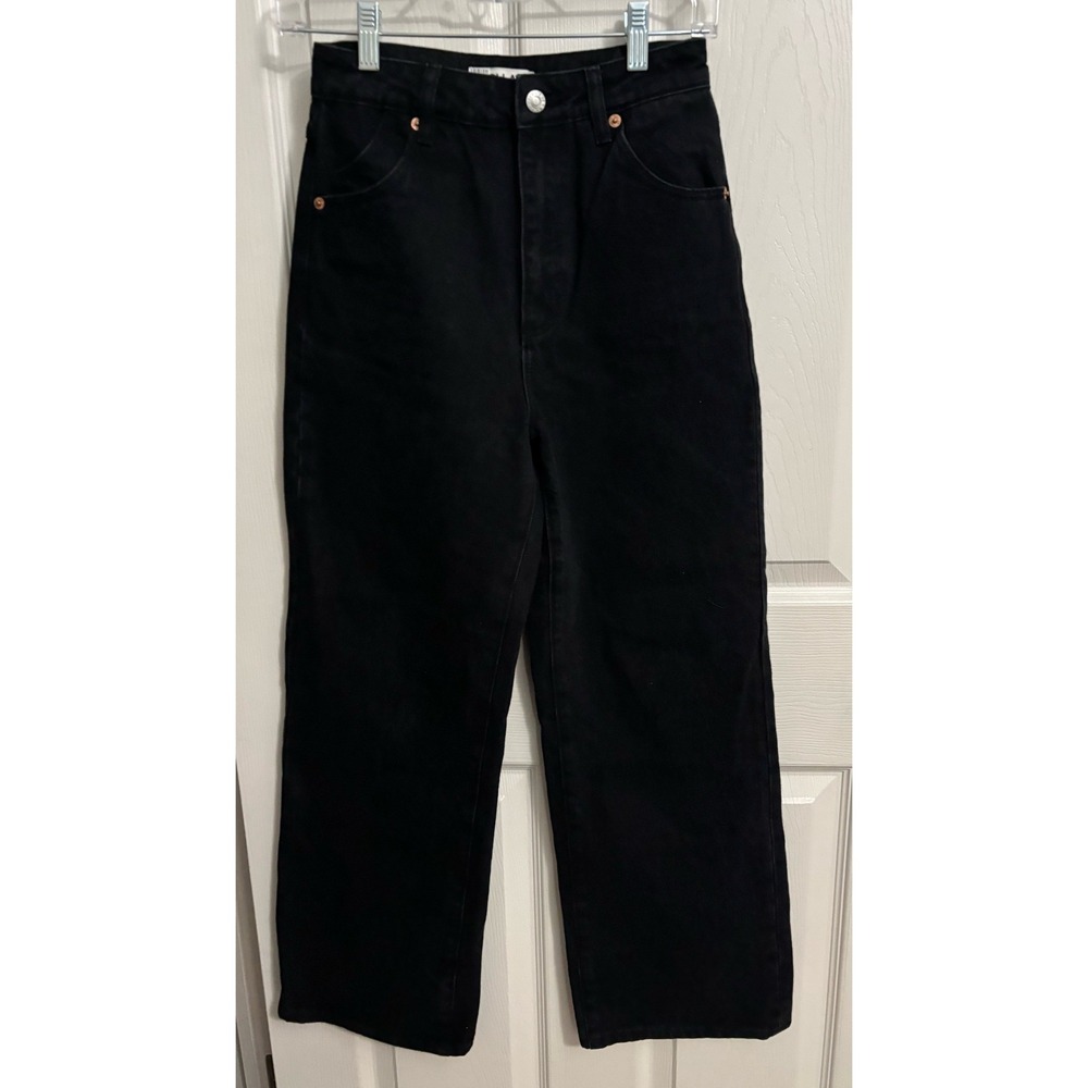 Rolla's | Heidi High Rise Loose‎ Straight Black Jeans Sz 25